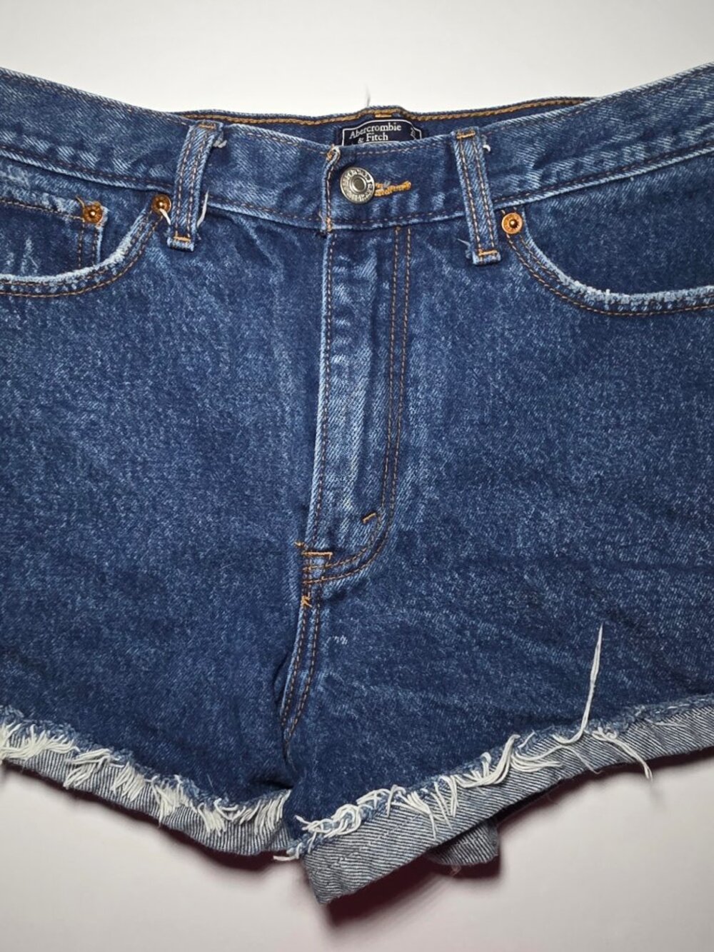 Abercrombie & Fitch Womens Annie High Rise Blue Denim Shorts Size 4 / 27